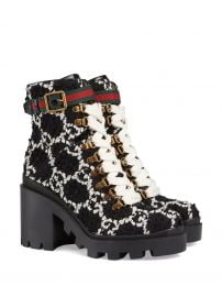 Gucci GG tweed ankle boots GG tweed ankle boots at Farfetch